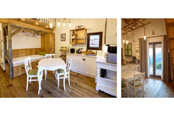 Camera Country - Angolo Cucina e Divano con Letto Estraibile