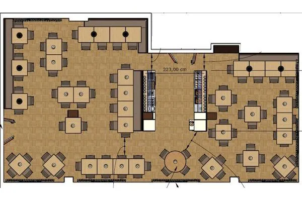 Progetto Sala colazione Hotel in Trentino